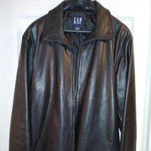 GAP - Leather Jacket - Black - Size L